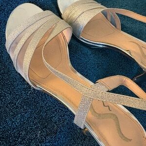 Nina Glittering Silver Strappy Sandals